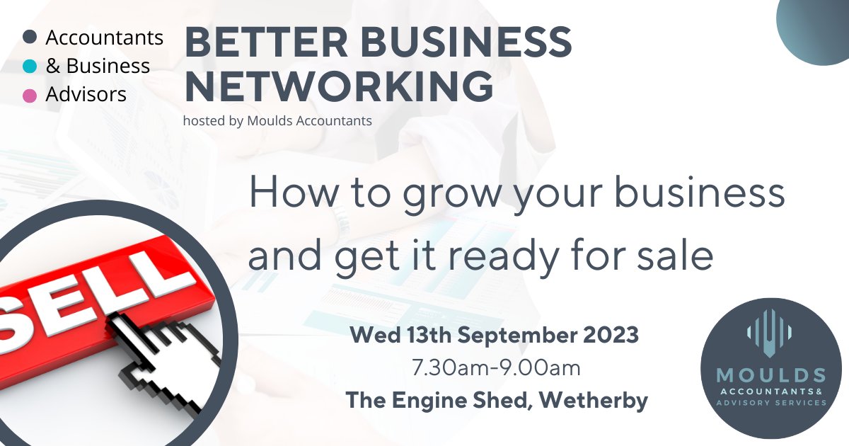 #HarrogateHour businesses join us to learn about how to get your business ready for sale and get the maximum value for it by preparing for it properly and understanding the sales process. Book now at tinyurl.com/2ezy3byx

#businessnetworking #sellingyourbusiness