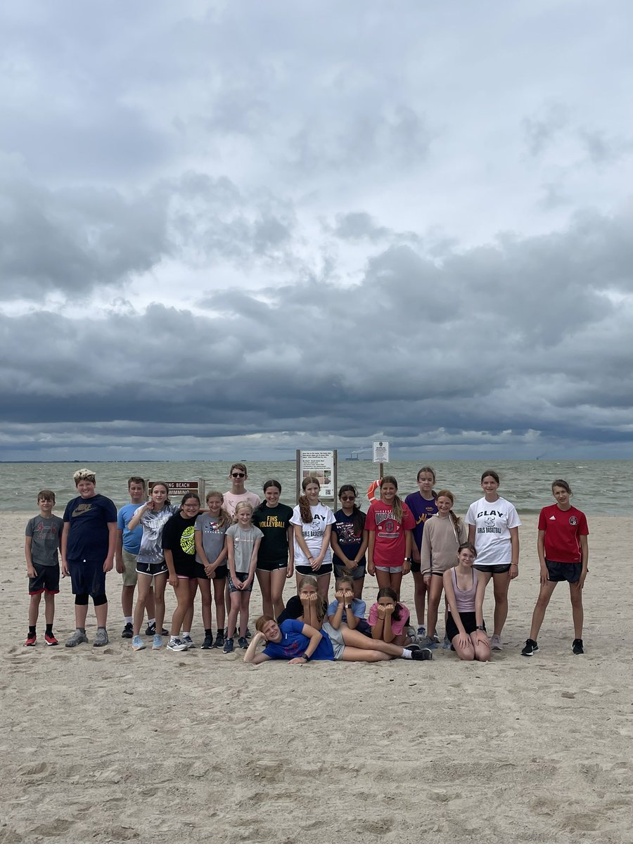FassettEagles's tweet photo. Fall sports are officially back! Yesterday the cross country team completed a tough hill and beach workout at Maumee Bay State Park! We can’t wait to see what the season holds for our runners! @FJHS_Athletics #OCSsuccess https://t.co/TwNX6IVif3