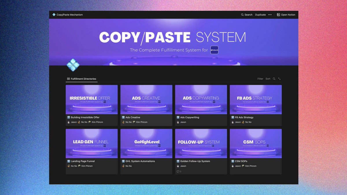 My ads agency handles 40 clients and are at $27k/m.

And we've automated 90% of the ads fulfillment.

It's by our Copy/Paste system.

And it's all yours for FREE.

Like, RT, and Comment "send" and I'll DM a copy.

(Must FOLLOW)
