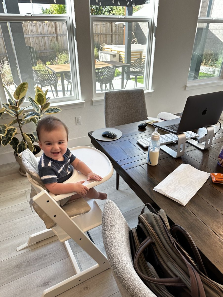 When your nanny’s on vacation, everyday is bring your kid to work day. 

How can I start getting him college credits for this internship?