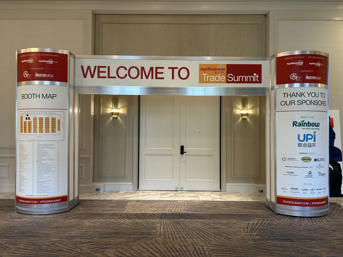 AgBusinessMedia's tweet photo. 📍On-site and ready to welcome delegates to Trade Summit 2023! Registration opens at 1 pm today. Get ready to connect and engage with the world market at the premier agribusiness event of the year!

#ABGTradeSummit #Agribusiness #CropProtection #PlantHealth #Biologicals https://t.co/GVUfh7ubag