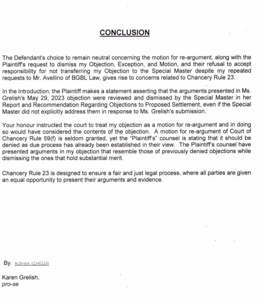 DaviddGreat1's tweet image. In 🦍🦍🦍's News:
$AMC Investor Karen Grelish just Filed her Response to Plaintiffs' Attorneys argument Special Master rejected her Objection &amp;amp; Shows Evidence Plaintiffs' Attorneys Dropped d Ball, read d Attached docs. Was this by Mistake or Intentional ❓️#LegalMalpractice ❓️