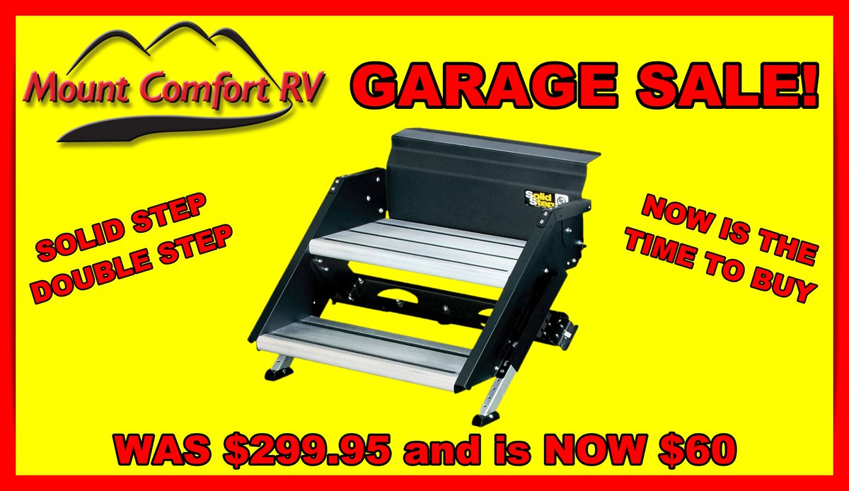 MountComfortRV's tweet image. Mount Comfort RV is having a massive sale! Many of our RVs and Parts will have new low costs! You get get a Solid Step Double Step for just $60! What an amazing deal! Call (800) 899-6676 for more information! #mountcomfortrv #rvsale #rvparts #rvdealership #indianapolis #indiana