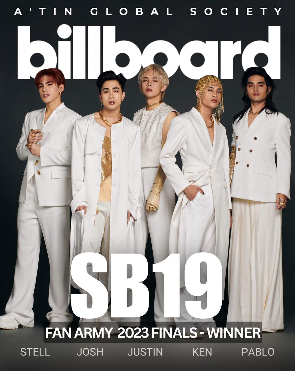 ATINGlobalSoc's tweet image. Billboard&apos;s Fan Army Face-Off 2023 is done!

Congratulations to SB19 for being the first Filipino artist to win the title!🔥🔥🔥

Kudos to our amazing fandom A&apos;TIN for making this a reality!👏👏👏

@SB19Official #SB19
#SB19OnBBFAFinalVoting
