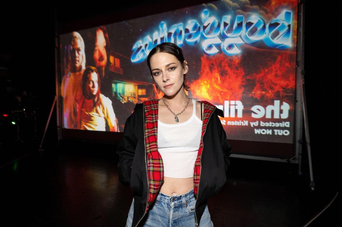 bellaxkristen's tweet photo. The music video Kristen Stewart directed for Boygenius, ‘the film’ is nominated for 2 Video Music Awards, best alternative video and best art direction.❤️ #VMAs https://t.co/2qmUcnEPBF