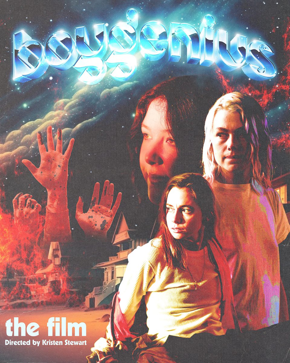 bellaxkristen's tweet photo. The music video Kristen Stewart directed for Boygenius, ‘the film’ is nominated for 2 Video Music Awards, best alternative video and best art direction.❤️ #VMAs https://t.co/2qmUcnEPBF