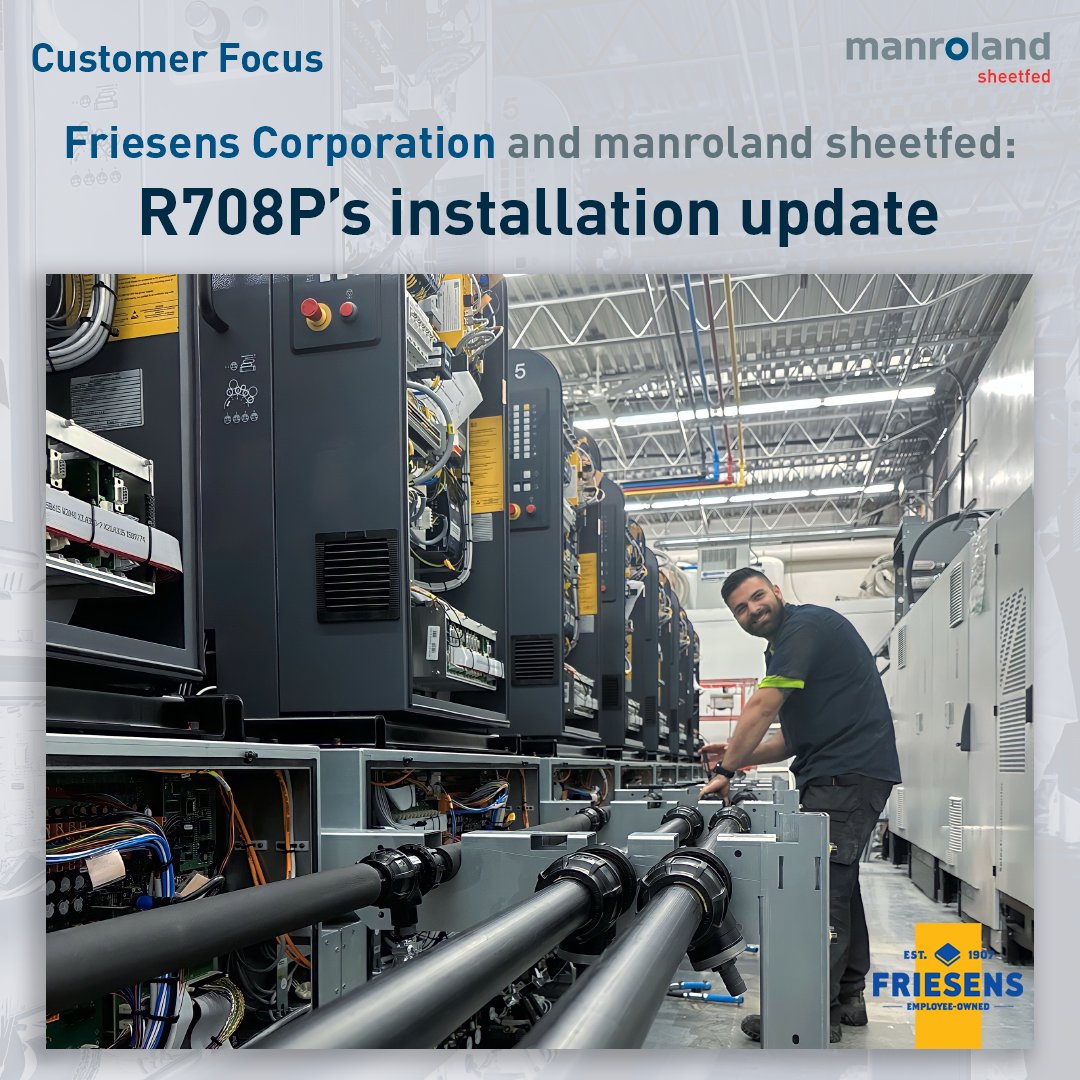 Update on Friesens Corporation’s progress: The installation of the manroland R700 Evolution R708P perfecting press is well underway!

The future of printing looks bright! Keep an eye out for more updates. 

#manrolandsheetfedCanada #CustomerFocus #FriesensEvolves