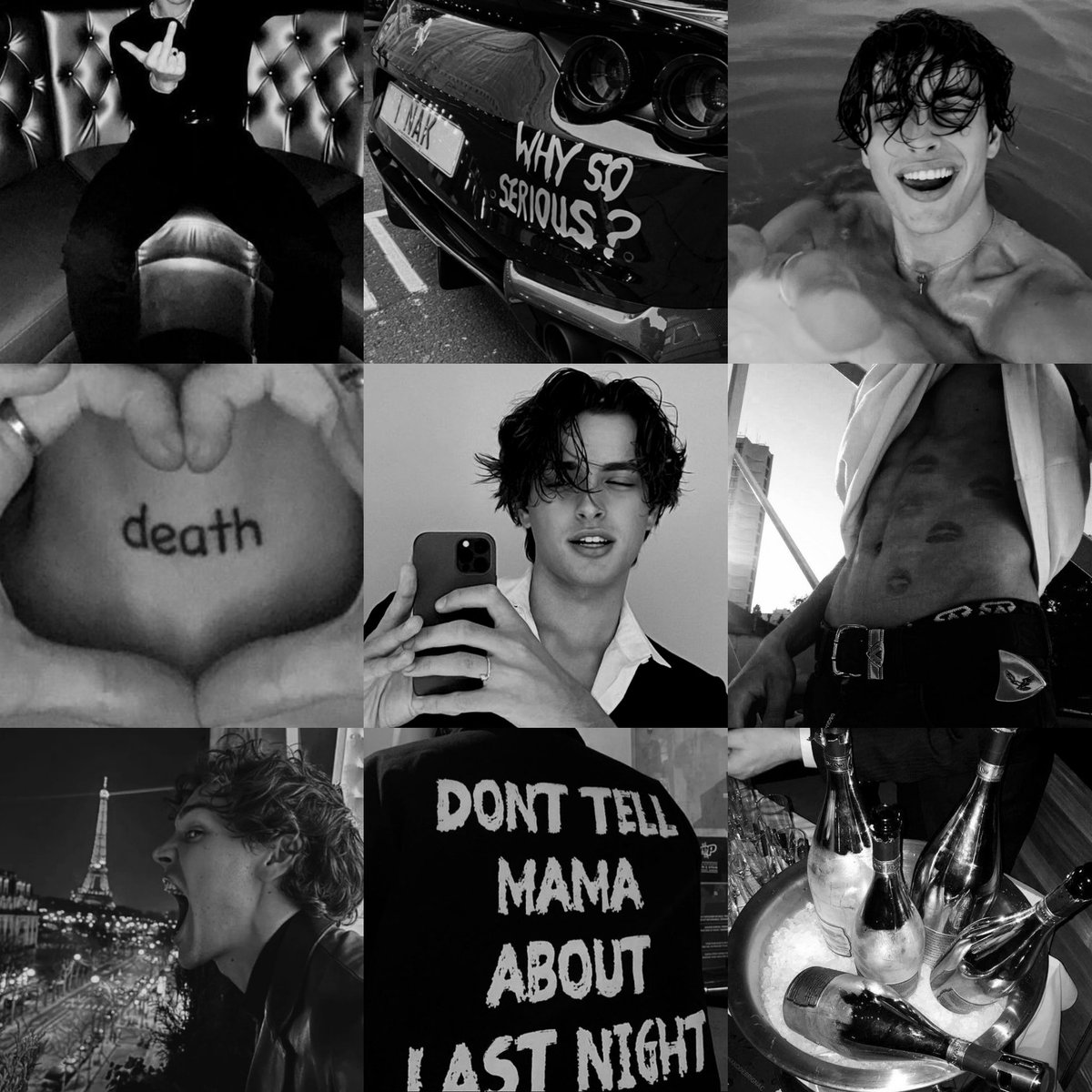 “He’s discreet but ruthless.
Appears loveable but is actually domineering.
Death.”

⋆ ronan astor.