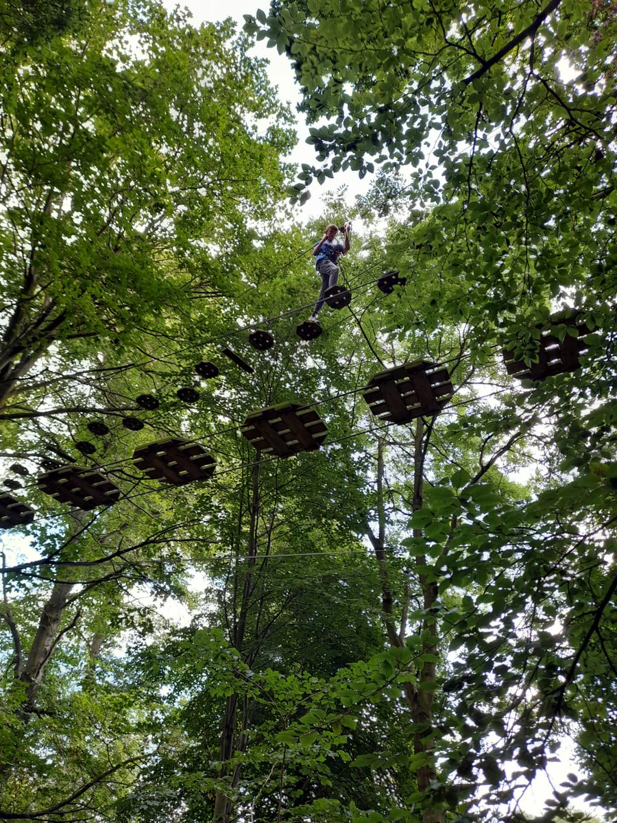 CatZeroOfficial's tweet image. Our Children in Need Group from Hull and Grimsby are taking on the Treetop Challenge @GoApeTribe Normanby Hall.  From wobbly bridges to a zip wire finale, the high ropes course has been a great step forward in overcoming those fears.  #treetopadventure #overcomingfear #confidence