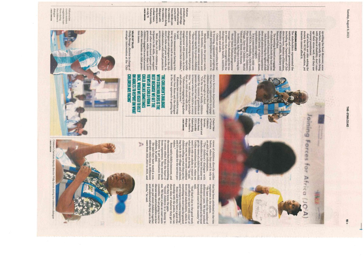 In the news...
#Today in <a href="/TheStarKenya/">TheStarKenya</a>🇰🇪 newspaper.
#JOFA #JoiningForcesForChildren