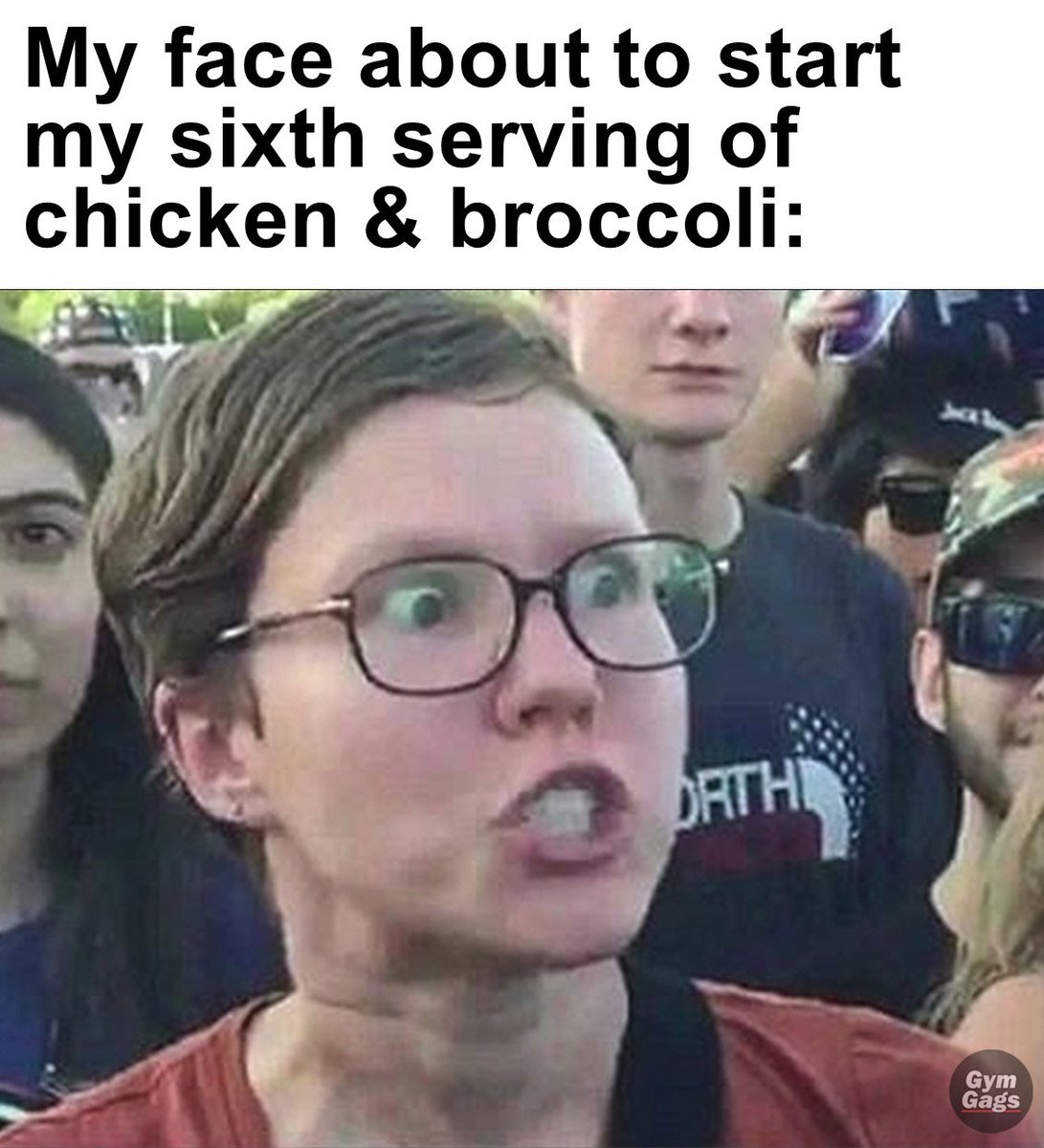 gymgags's tweet photo. 501 - My Face About To Start My Sixth Serving Of Chicken Broccoli
#gymmeme #powerliftingmemes #gymhumor #bodybuildinghumor #gymfails #fitnessmeme #gymfunny https://t.co/oM2homypgL