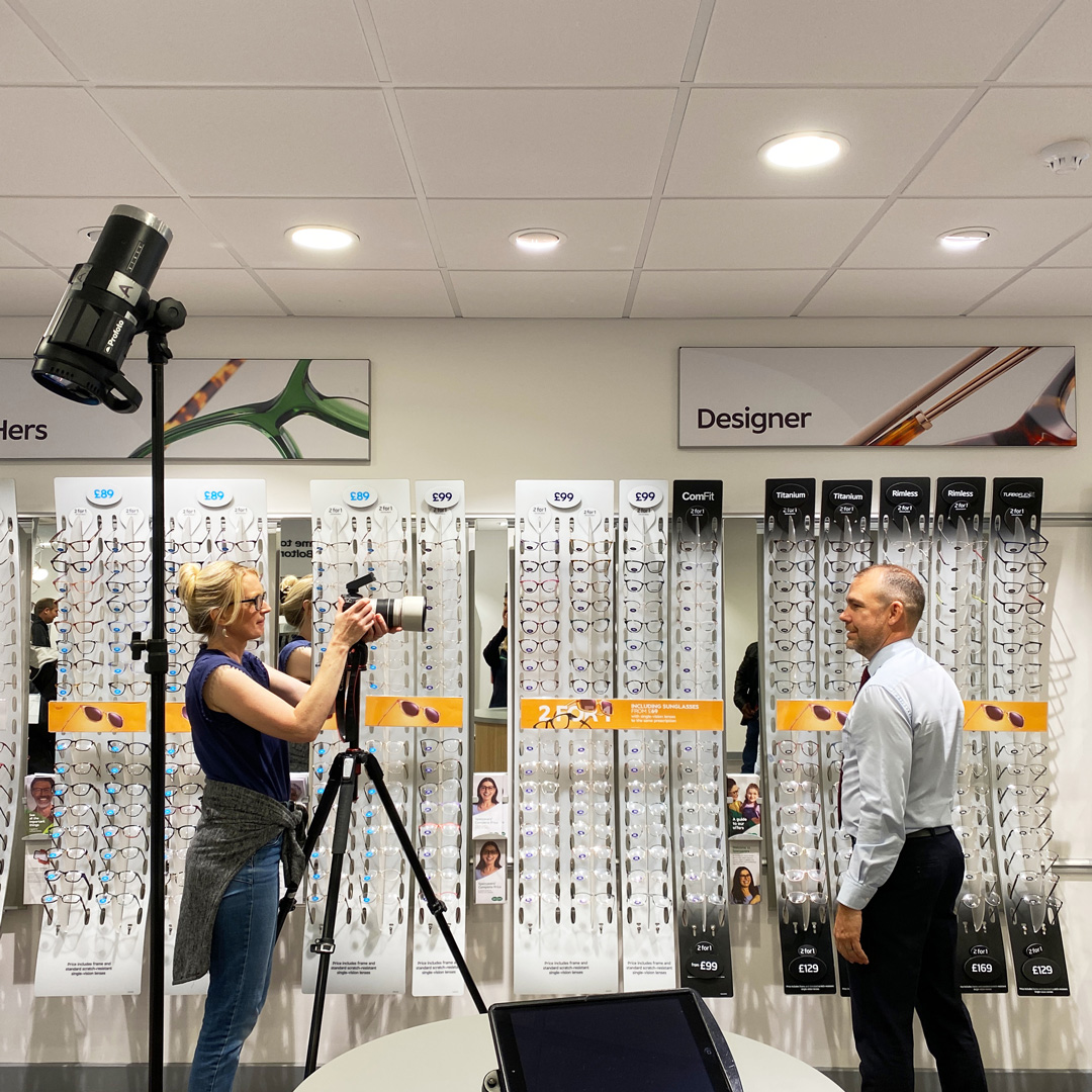 OptometryToday's tweet photo. In the upcoming edition of OT, we explore how eye care is being transferred from the hospital to the High Street. Take a look at a few #BehindTheScenes snaps from our front cover photoshoot 👇. #OT @kenyonopticians https://t.co/rMHQxCSVAI