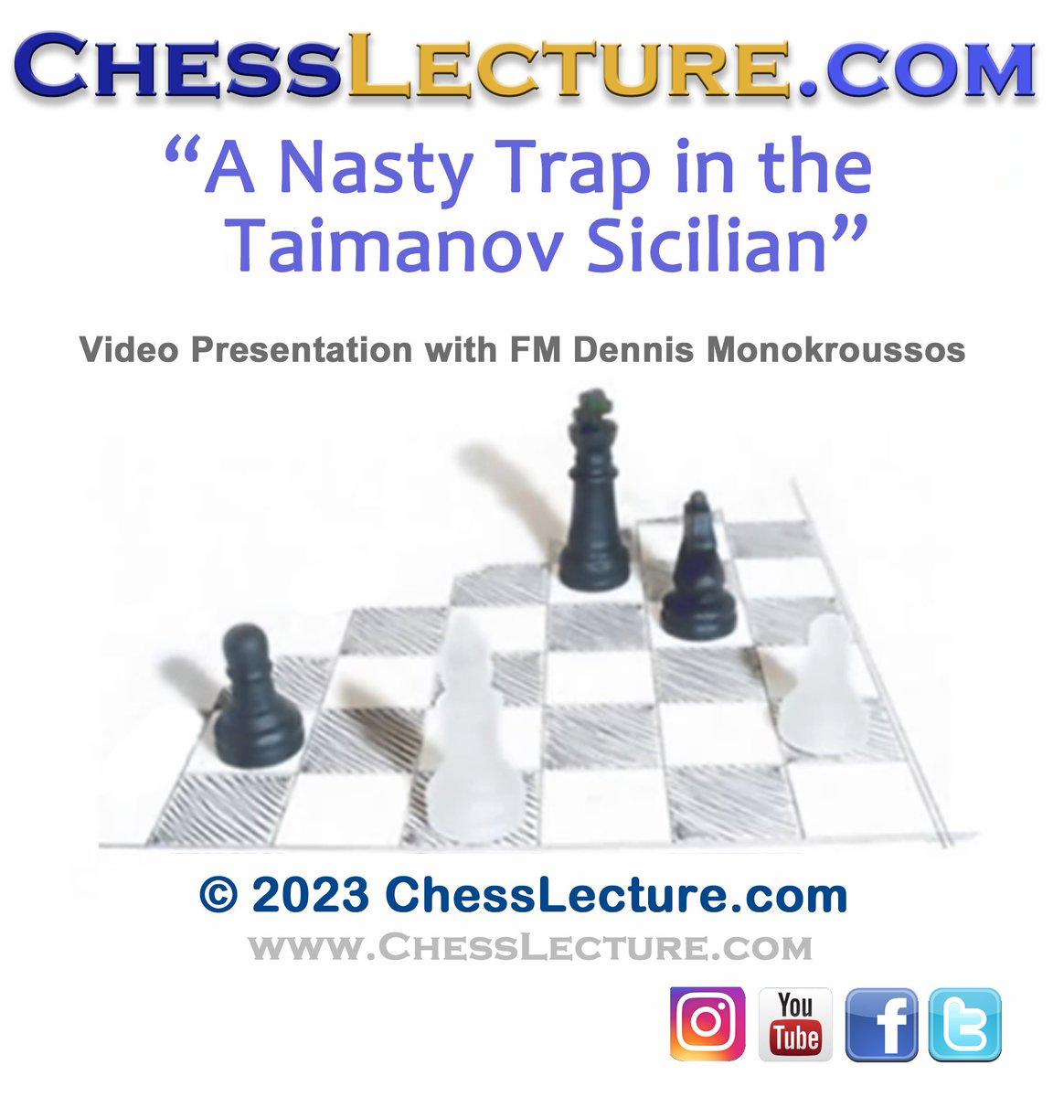 chesslecture's tweet image. NEW W Aug 2 A Nasty Trap in the Taimanov Sicilian by #FMMonokroussos buff.ly/3DOlx8e 
6.Be3 a6 7.Qf3 line vs the #Taimanov Sicilian has been a hot topic for several years now, &amp;amp; while there&apos;s a positional basis to it there are interesting tactical ideas  as well.#Chess