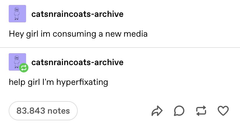 i’ve never consumed anything moderately like ever