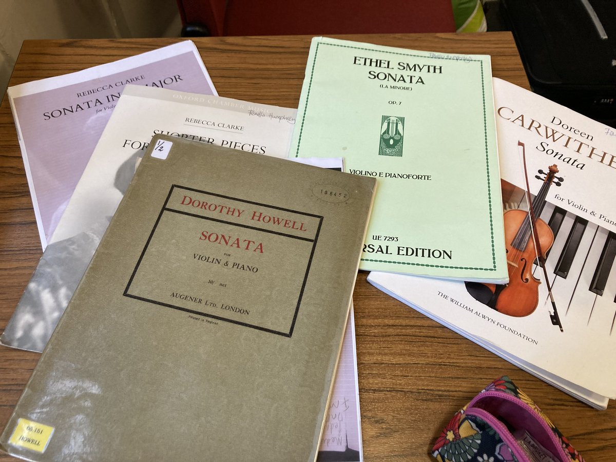 Final bits of practice before heading off to @BrittenPears tomorrow to play this exquisite music with @fhvln and to share the stage with @LeahBroad who will be telling more about the fascinating four women that feature in her remarkable book ‘Quartet’. @FaberBooks