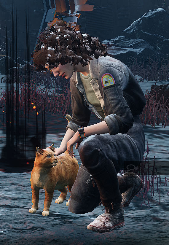 AyrunTV's tweet photo. Ellen comes with Jonesy the Cat and she pets him, how do you expect me to play any other character now... https://t.co/Ut09L7tCYE