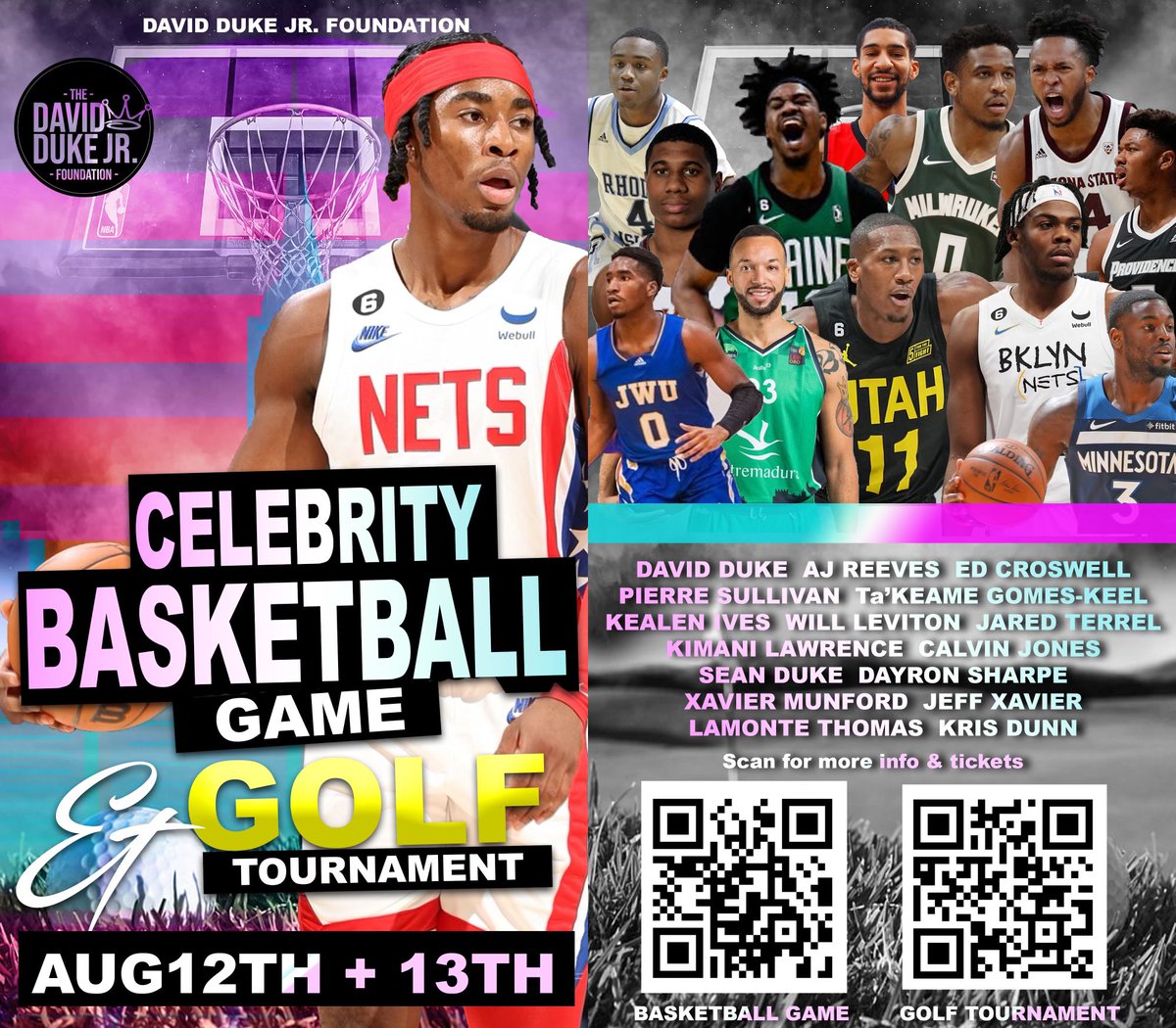 daviddukejr's tweet photo. Providence we going craaazzzyyyy this weekend 🔥🔥🔥 

Link in Bio to get your early bird tickets, do NOT miss out on this one! 

This is just a glimpse of the guest list for the weekend 

Tag a friend👀

LETS GO! 🏌🏽‍♂️⛹️

any questions, feel free to email inquiries@daviddukejr.com https://t.co/5XDaIZqtw0