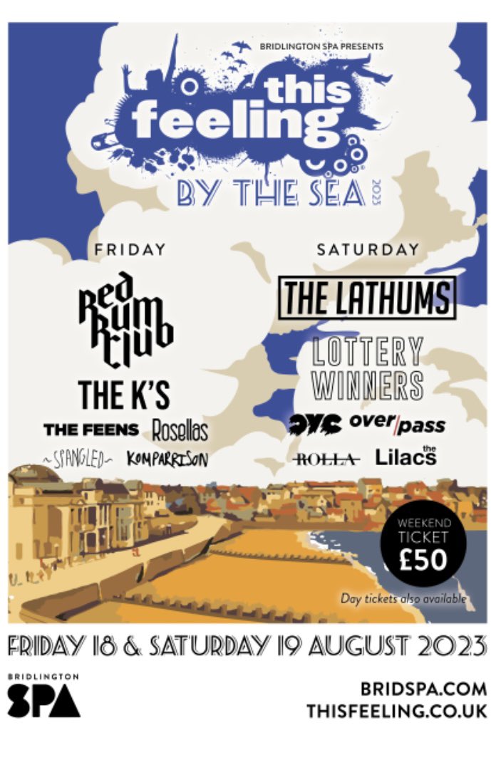 What an amazing summer with @This_Feeling so far, but this is the one. Been excited about this for months, and now we can say it’s next week!!! Absolute bargain and incredible lineup! Don’t miss out on tickets! thisfeeling.co.uk/bythesea/