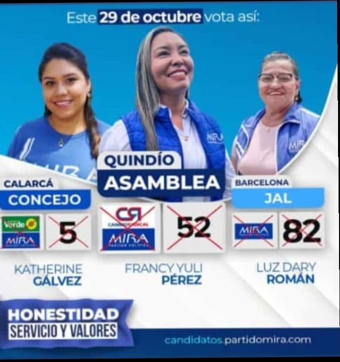 Mapu2908's tweet photo. Mi Voto es por MIRA , un partido ejemplar, que trabaja para el beneficios de todos los Colombianos💙👏
#CandidatosMIRA2023 https://t.co/NRKVWvRDGD
