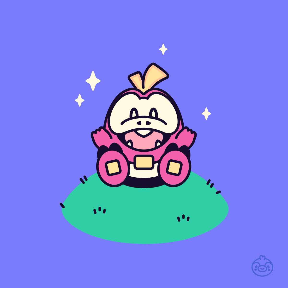 Quick Fuecoco illustration for a friend's birthday 💙🐧 Got me so excited after the Pokemon Direct today 🔥🌶️