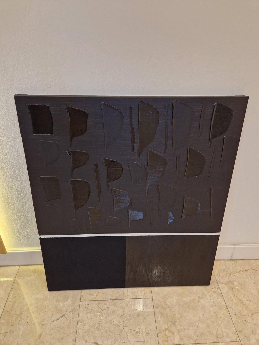 ElianBacila's tweet photo. O noua pictură!!
14 august( în memoria mamei mele Elena), 70x80 cm, acrilic, efecte speciale/pânză, 8.8.2023 - BĂCILĂ
#painterofblackelianbacila #memory #elena #elenabacila #Vantablack #vantablackworkshop #ivoryblack #august #black #Patina #bucharest #romania https://t.co/EWmGfU7Kpj