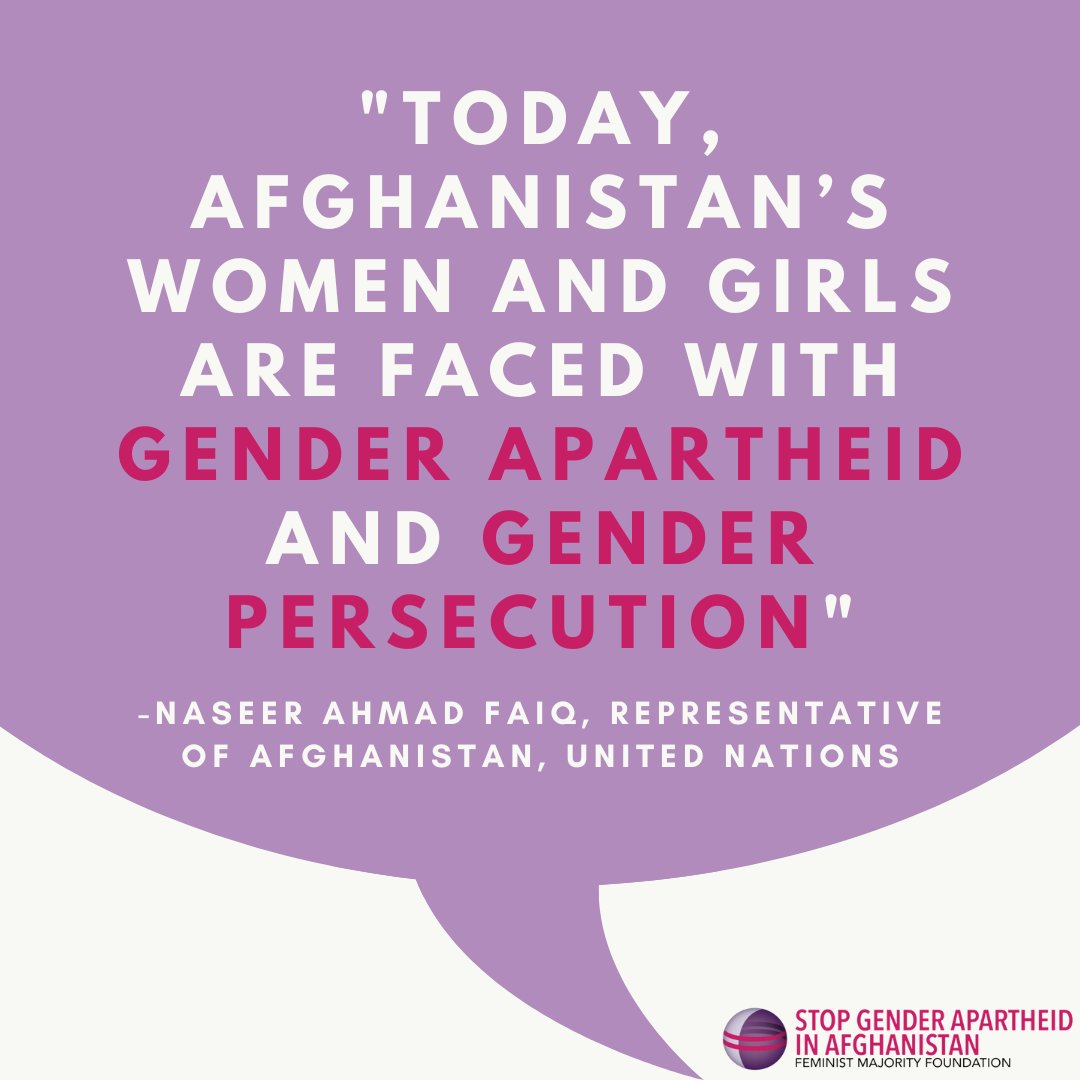 Gender persecution is a system that targets individuals for their gender through legal and physical violence, to eliminate women from society. It is a violation of human rights and an international crime against humanity. #AfghanWomen #StopGenderApartheid #GenderPersecution