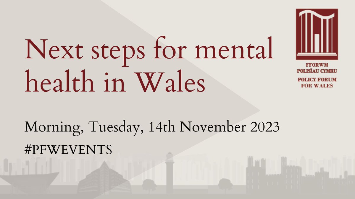 I'm going to be talking about what digital and data can do to support Mental Health care in Wales. If you are interested then please do come and look at the great agenda that's been put together by @PFWEvents policyforumforwales.co.uk/conference/PFW…