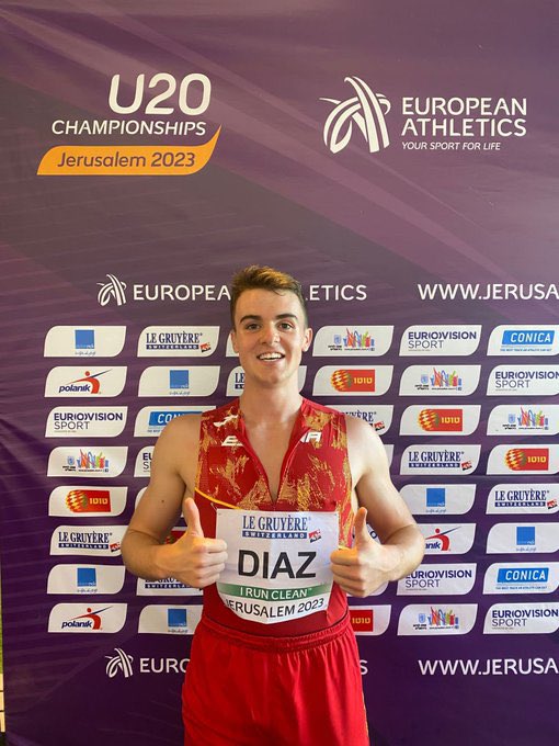 Atletisme_FCA's tweet photo. 😱😱 𝔸𝕟𝕠𝕥𝕙𝕖𝕣 𝕕𝕒𝕪 𝕚𝕟 𝕥𝕙𝕖 𝕡𝕒𝕣𝕒𝕕𝕚𝕤𝕖 😱😱

🛫 Jan Díaz acaba 6è d’Europa sub 20 a la final dels 110 tanques!

😏😏 13.76 (+1.2 💨) PB 😏😏

L’enhorabona a ell i també a la seva entrenadora, l’Alba Martí! 👏👏 https://t.co/nWXUchIRSk