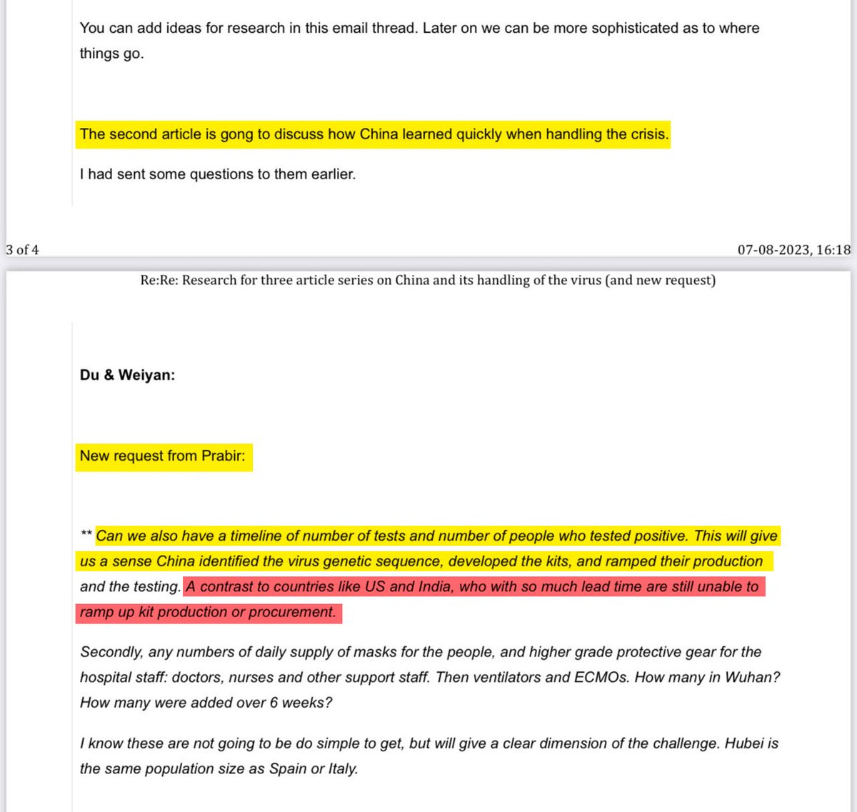 AskAnshul's tweet photo. Emails revealed: NewsClick was instructed to write articles showing China’s handling of Covid as opposed to India and USA.

Narrative depicting India failed &amp; China succeeded in handling crisis.

It seems that China funded NewsClick for chinese propaganda in India &amp; against India https://t.co/7qFlBxo0Of
