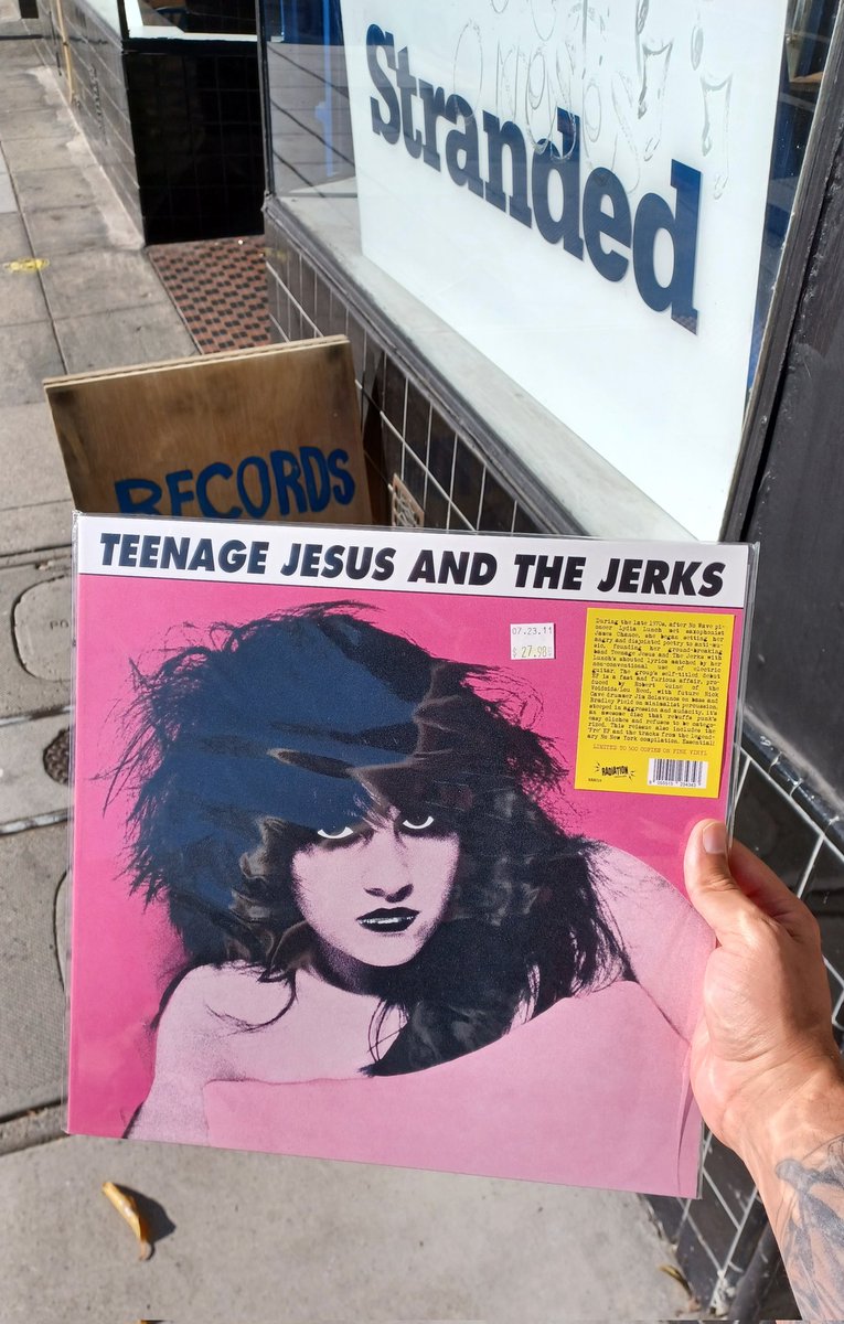 BlankValleyFilm's tweet photo. Stranded Records Oakland. @strandedrecords

Also available for purchase on their website.

Cover photo by Julia Gorton 📷 

#teenagejesusandthejerks #lydialunch #juliagorton #strandedrecords #nowave https://t.co/j0JqgZcK28