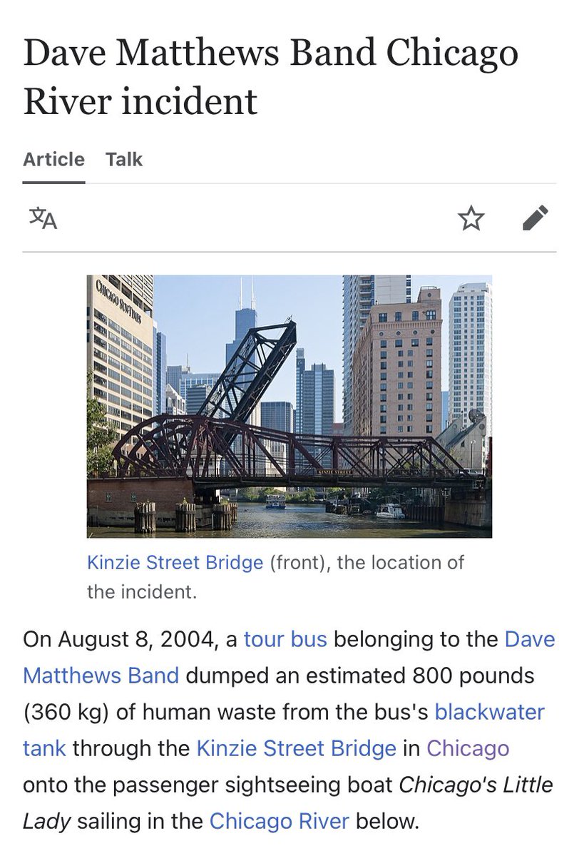 north0fnorth's tweet photo. happy Dave Matthews Band Chicago River Incident Day to all who celebrate https://t.co/G2BVF5hOGa