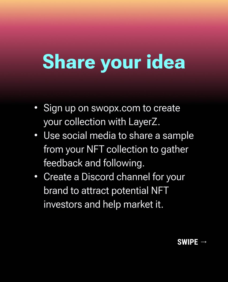 SwopX3's tweet photo. #SwopX its #sales #guide to #NFT #Creators #Artrists #EDU https://t.co/Qw1oIwqeKi