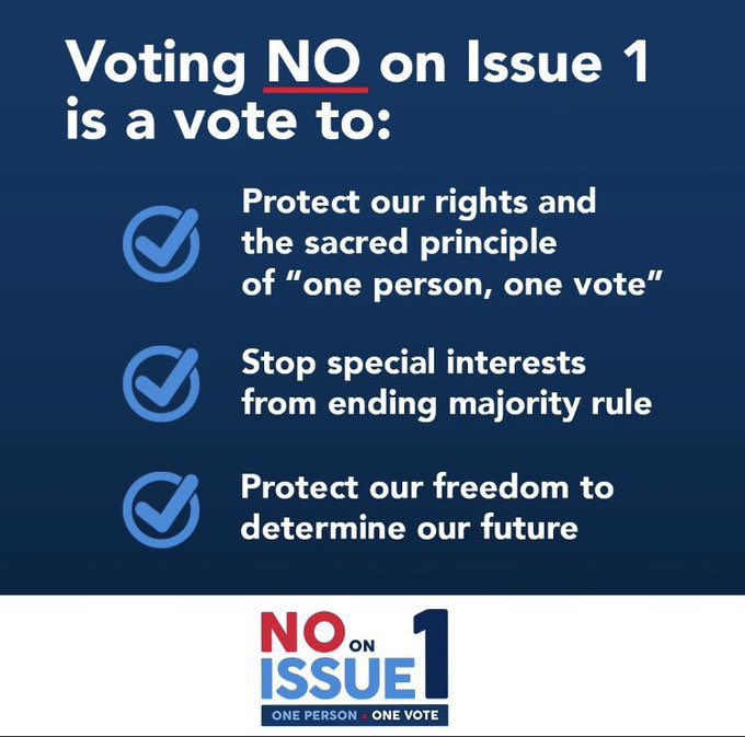 IT'S ELECTION DAY IN OHIO!

Remember to vote NO on Issue 1!