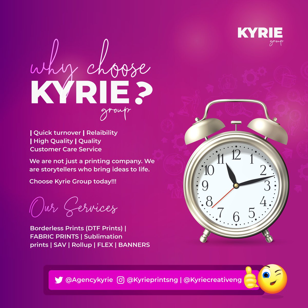 AgencyKyrie's tweet photo. @drpenking We could help with that boss
Na smalls

Reach out to us for your quality printing and branding services today https://t.co/MsuD7SqQ1Y