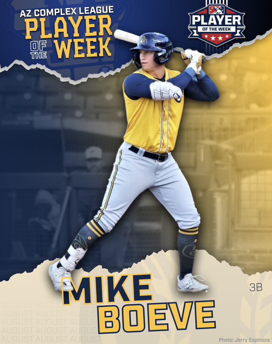 Mike Boeve won ACL Player of the Week in his first full week as a pro, with 2 HRs, 2 2Bs, a 1.713 OPS, and a 3/3 BB/K ratio

But he didn’t stop there…stay tuned for more Mike Boeve content 👀

#ThisIsMyCrew