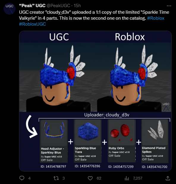 Roblox Trading News on X: Some UGC item got renamed to Gay