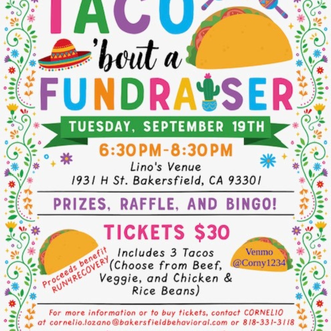 We are having a fundraiser next month! We are raising money for Run4Recovery - get your tickets early and have fun with us!
#run4recovery #recovery #addiction #goodcause #tacosandbingo #mentalhealth #BBHHCares