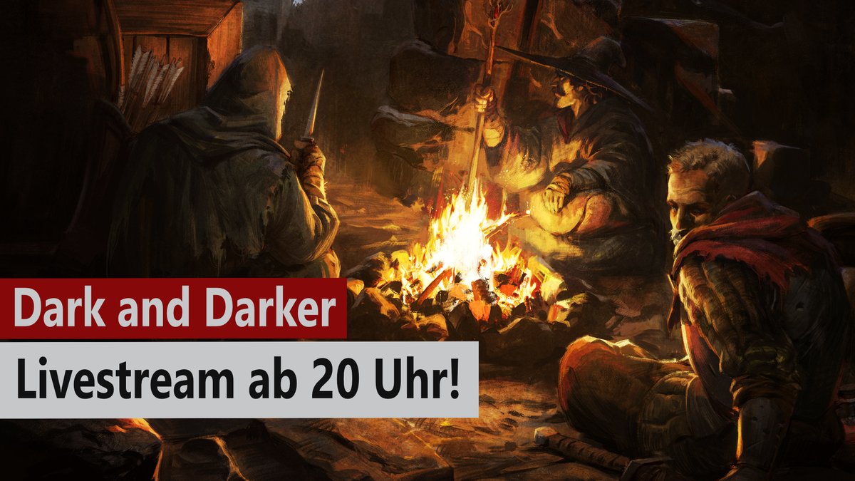 Ich konnte einfach nicht länger warten! 
Muss...Dark and Darker...zocken... 😅😂
Der Livestream startet um 20 Uhr auf Youtube!