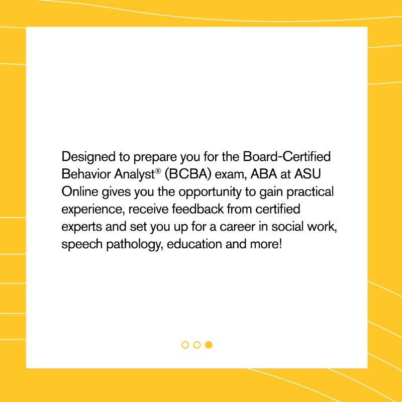 asuonline's tweet photo. What is #AppliedBehavioralAnalysis (ABA) and how can an ABA degree or #GraduateCertification help you gain the knowledge you need to help others? Let’s take a look. #ASUOnline