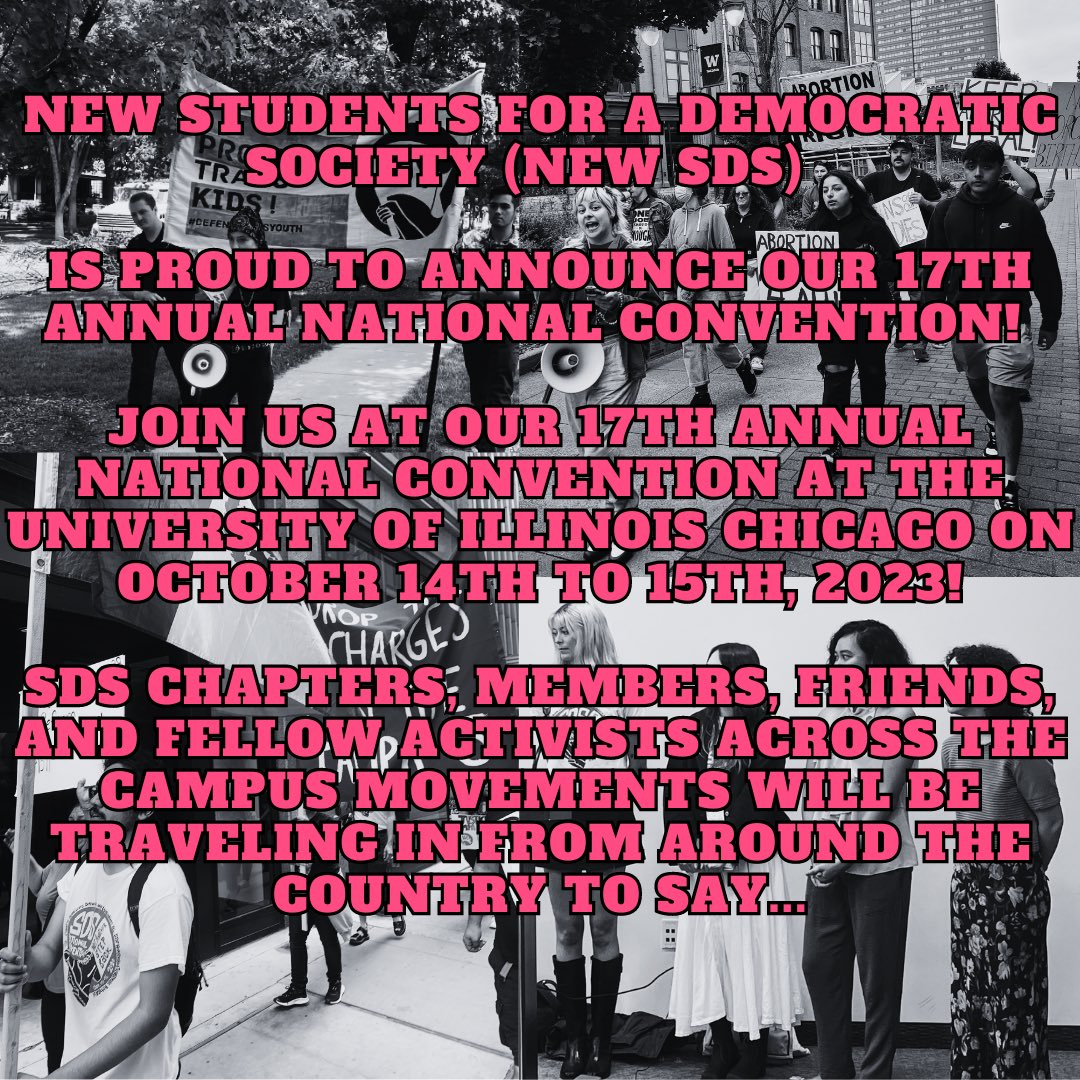 National SDS tweet media