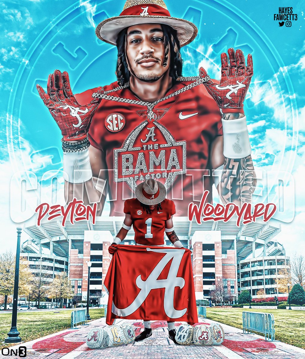 BREAKING: Elite 2024 Safety Peyton Woodyard tells me he has Flipped his Commitment from Georgia to Alabama! The Top 90 Recruit had been committed to the Bulldogs since January “I feel no one does it better than Bama.” on3.com/college/alabam…