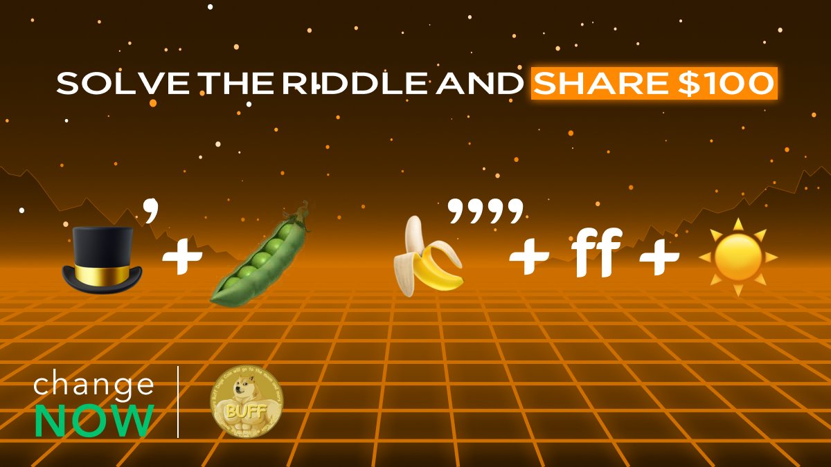 ChangeNOW's tweet photo. #buffdogearmy contest is here! 💪

Solve the riddle and share the prize. 🔍

1️⃣ ♥️ &amp; RT
2️⃣ Follow us &amp; @buffdogecoin
3️⃣ Drop the solving + tag 3 friends + #BuffDoge address

👉 Buy #BuffDogeCoin: https://t.co/zPkaRTruOs

5 random winners will share $100! https://t.co/cosDh0V26m