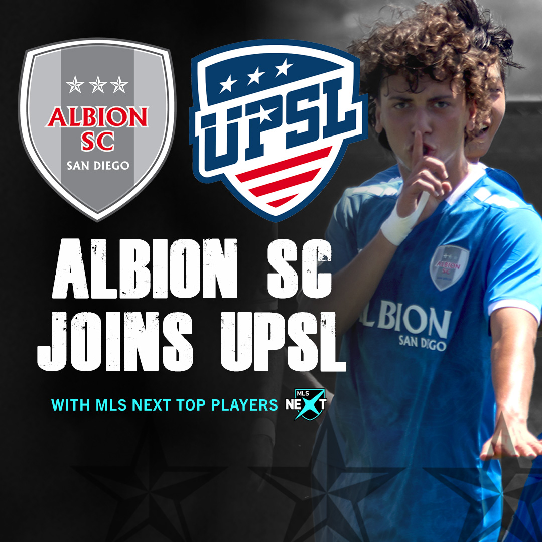 AlbionSc's tweet photo. ALBION SC strategically adds to its development pathway by joining the UPSL!
The MLS NEXT top players will represent ALBION inside the UPSL. ☝🏼🚀🔥
#ALBIONPROUD #ALBIONFullPathway #UPSL #MLSNext https://t.co/MUQxNQ71Cw