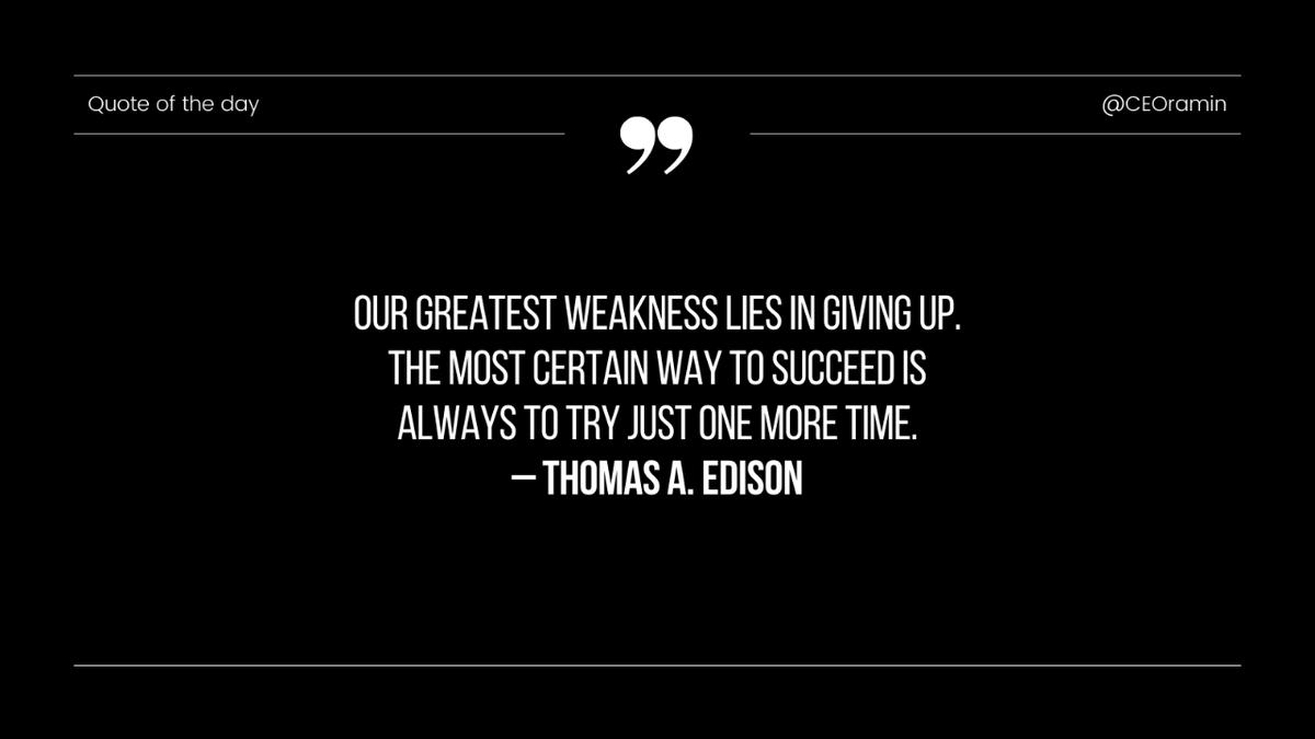 CEOramin's tweet photo. We've all faced challenges and setbacks on our journey toward success, but our ability to rise, dust ourselves off, and try again truly sets us apart. https://t.co/0zc2K4ovk1
