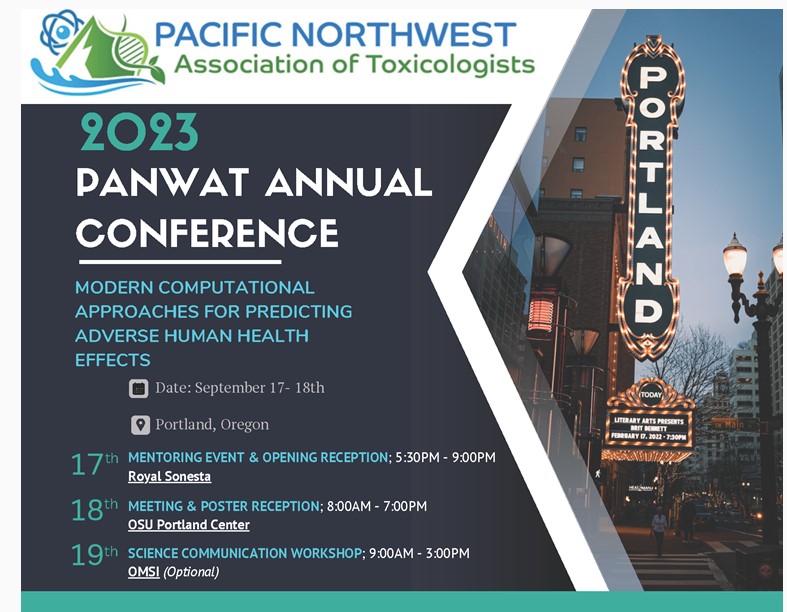 OSU_EHSC's tweet image. Join us in Portland, Oregon for the 2023 PANWAT meeting. ow.ly/5hNs50Pv235

Includes a mentoring event for students and early career scientists and an OMSI Science Communication Workshop. 

@SRP_NIEHS @OregonState