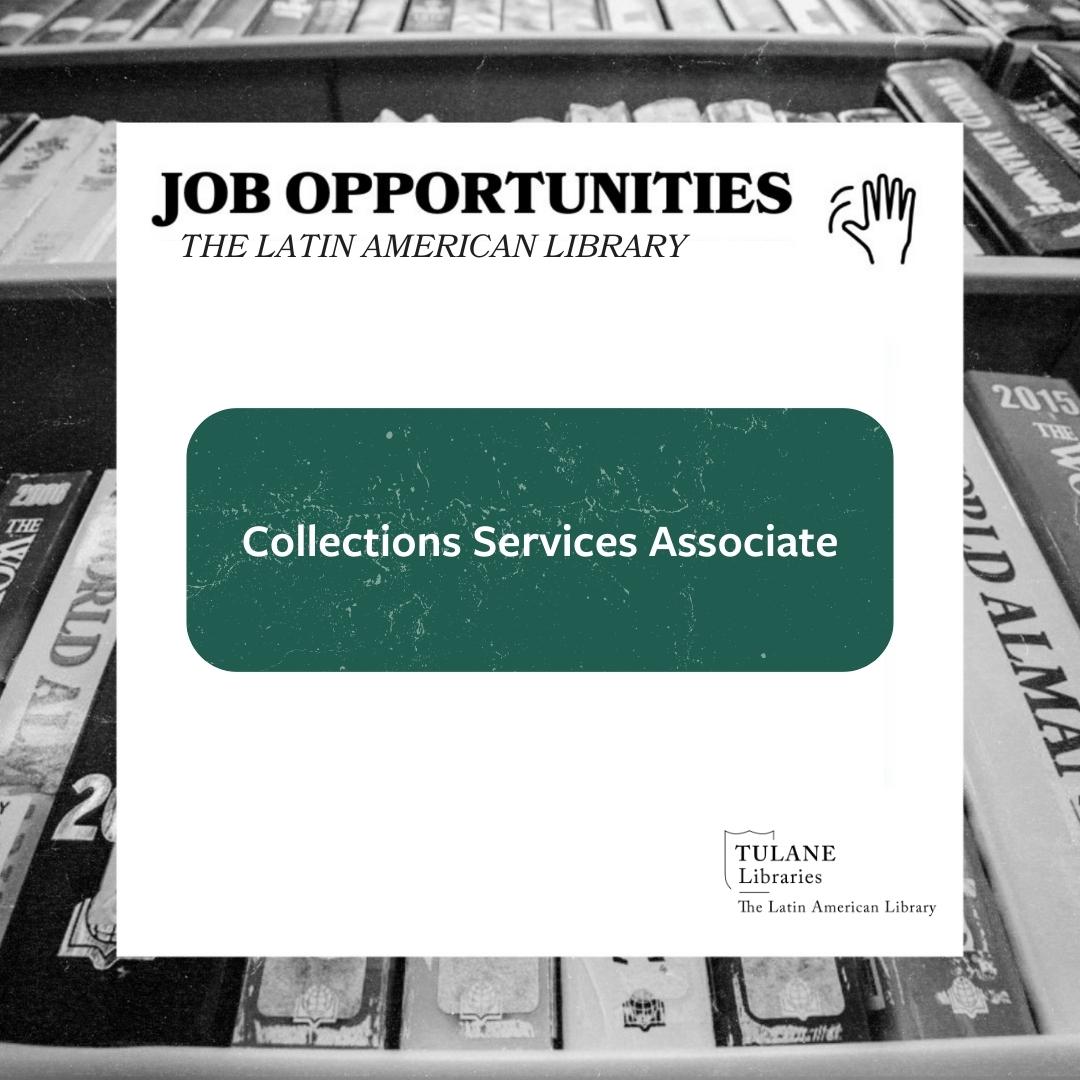howard_tilton's tweet image. 💼 The Latin American Library is seeking a motivated, dynamic, bi-lingual (Spanish/English) team member who would love the opportunity to work with the Latin American Library’s renowned collections and dedicated staff. 

➡️ Apply here: jobs.tulane.edu/position/IRC27…