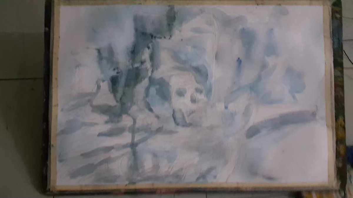yuupa64's tweet photo. My water color painting. It was monotone. I painted in my classroom.

#art #artist #painting #figure #Expressyourself
 #contemporarypainting #contemporaryart #watercolorpainting #watercolor #colorful #Thailand https://t.co/O7B4n8alsa