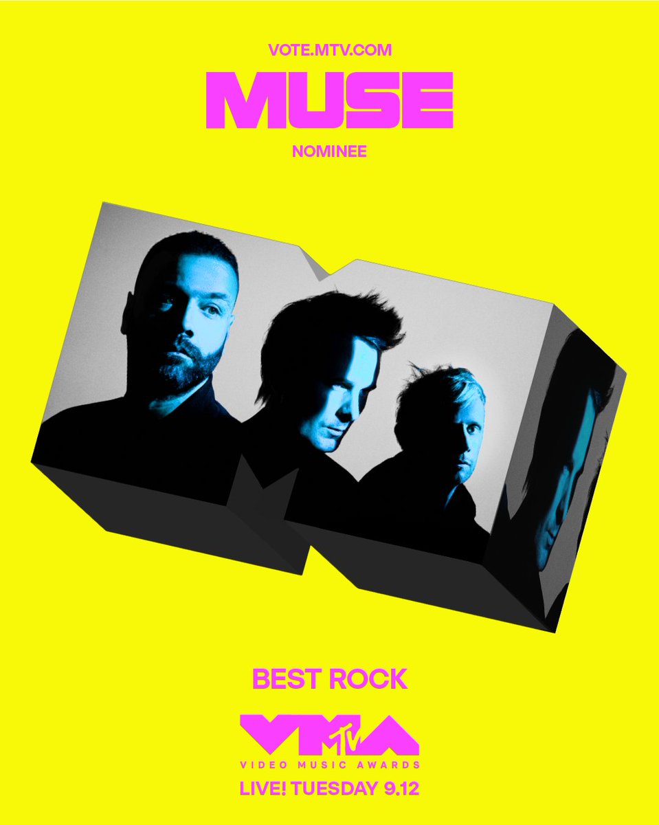 muse's tweet photo. 'You Make Me Feel Like It's Halloween' is nominated for The @MTV @vmas Best Rock Video 🎃
Voting is open now, and you can cast your votes every day until September 1st 6pm ET.
https://t.co/0ZCKyJBFaB https://t.co/NyL0AbkLRS