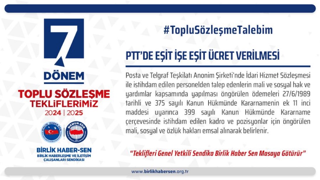 Sinankarakaya__'s tweet photo. #TopluSözleşmeTalebim PTT’de eşit işe eşit ücret verilmesi.

@csgbakanligi @HMBakanligi @PTTKurumsal https://t.co/eGyN5US1rK