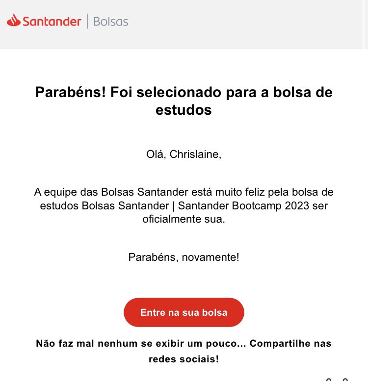 Chrislaine_'s tweet image. 😎
#Santander #Bootcamp2023